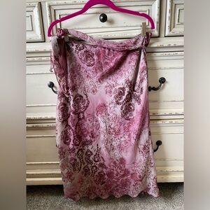 Mantles 90’s Y2K Floral Pink and Burgundy Skirt (L)